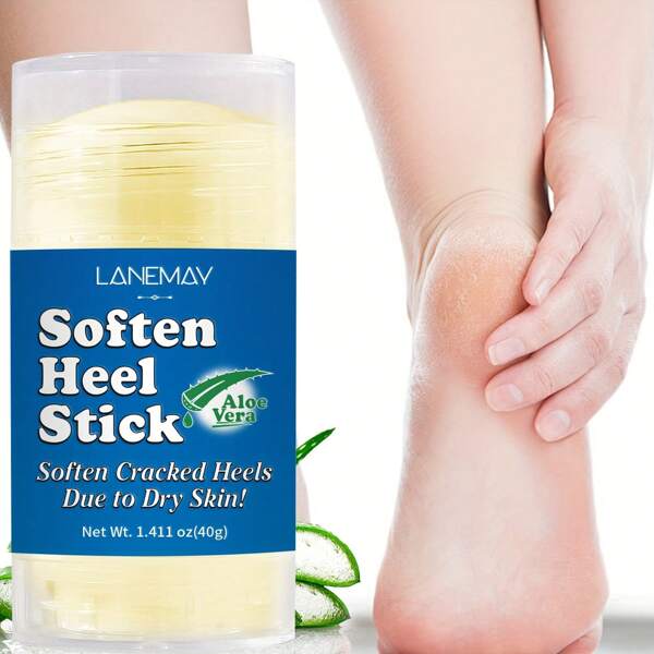 SUMIFANG Bastón para suavizar los talones - Hidrata intensamente los talones secos, ásperos y agrietados, fortalece la barrera de la piel, fórmula no grasa y de rápida absorción, libre de parabenos para todo tipo de piel color beige claro, uso diario
