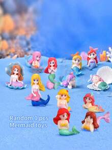 8/4pcs Cute Mermaid Family Aquarium Decor Accessories, PVC Plastic Mermaid  Figurines For Fish Tank Landscaping - Multicolor - View 12