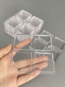 1 Stück (4-teiliges Set / 6-teiliges Set), transparenter Silikon-Stoßabsorber - rutschfeste, hitzebeständige Auflage, geeignet für Waschmaschinen usw. - Geräuschreduzierung und einfache Installation, quadratische transparente unsichtbare Stoßschutzauflage