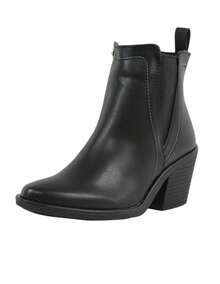 Botas Vaqueras Dama Rodeo Country Cowboy Mujer Botines Moda Kuali Shoes - Negro - Ver 3