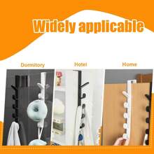 Perchero para puerta del dormitorio, percha colgante de ropa, organizador de almacenamiento plástico para colgar sobre la puerta, ganchos de organización, soporte para bolsos, rails, primavera, minimalista, blusas de verano