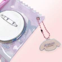 Miniso 1 chiếc móc khóa hình kẹo màu tối mùa hè Melody của Sanrio, thiết kế cửa sổ trong suốt để trưng bày huy hiệu yêu thích, phụ kiện tốt nhất cho ba lô/túi xách hàng ngày. - Hồng - Xem 5