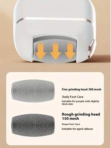 Rechargeable Electric Foot Grinding With 4 Spare Heads - Perfect Pedicure Tool For Cracked And Hardened Feet, Professional Foot Care Kit For Thick Skin Removal, LED Display, 2 Speed Adjustment, USB Charging, LED Display Panel, USB Charging Station, Pedicure Tool