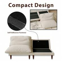 HotPicks 75" Futon Convertible Sofa Bed, Corduroy Loveseat Sleeper Sofa Couch For Living Room Green - Be - Xem 7