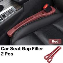 2 piezas de relleno de espacio de asiento de coche entre asientos organizador de asiento de consola caja de almacenamiento de hendidura decoración de Interior accesorios de coche MGSR - rojo 2 piezas - Ver 14