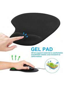 Pink Flower Letter Wrist Rest Mouse Pad Comfortable Hand Rest Support Non Slip Mice Mat Soft Pink Mouse Mat Deskpad For PC Laptop Computer - Black - View 6