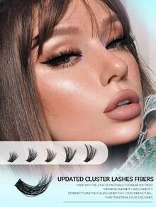 MEM 270/290/300Pcs D Curl DIY Lash Set With Full Tools, Portable Individual Cluster Lashes For Beginners, Multi-Scene False Eyelashes For Daily, Wedding & Holiday Party, Nice Gift Option - Black - View 8