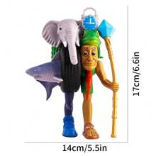 3 件意大利 Brainrot 动作人物套装、Tralalero Tralala Meme 鲨鱼人物、搞笑 Tung Tung Tung Sahur Brainrot、Shark In Sneakers Viral AI Brainrot 动物人物模型 - Italian Brainrot Action Figures - 查看 8