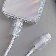 10/5/2 Stücke Wellenkabel Schutzmanschette Set, Thermoplastische Polyurethan Kabel Schutzmanschette, Kabel Schutz Zubehör, Keine Batterie erforderlich - Geeignet für Handy Datenkabel Schutz, Ladegerät Schutz, Handyzubehör