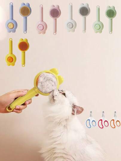 Cepillo quitapelo para mascotas, cepillo de masaje para gatos para eliminar el pelo suelto, herramienta quitapelo para perros, adecuado para gatos y perros para eliminar el pelo suelto y desenredar el cabello