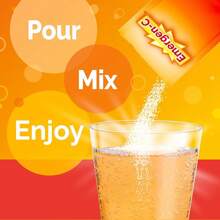 Emergen-C 1000mg Vitamina C en polvo para el apoyo diario del sistema inmunológico, sin cafeína, suplementos de vitamina C con zinc y manganeso, vitaminas B y electrolitos, sabor naranja súper - 30 unidades