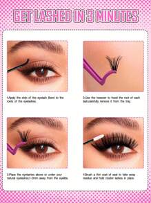 High-Quality D Curl Eyelash Extension Kit – 240 Upper + 80 Lower Cluster Lashes (30D 40D 60D), Soft Premium Fibers, Pink Tweezer, Glue & Sealant, All-In-One Eye Makeup Set For Daily Natural Glam