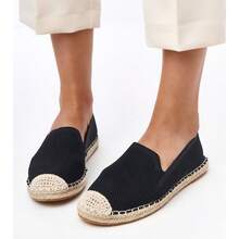 Chaussures plates simples et polyvalentes pour femmes, idéales pour les vacances - Noir - Voir 5
