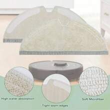 Pano de microfibra reutilizável para esfregão compatível com Roborock E Series, Q5, Q5 Pro, Q5 Pro+, Q7, Q7Max, Q8Max, Q8Max+, S5, S5 Max, S6, S6 Pure, S6 MaxV Robot Vacuum Cleaner