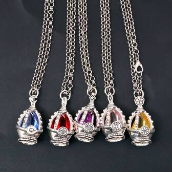 1 Set Anime Magic Essence Gem Necklace & Ring Costume Jewelry, Gift Set For Madoka Magica Cosplay