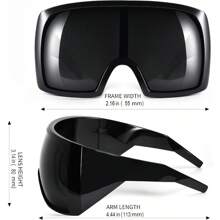 de estilo futurista con lentes curvados y protección envolvente para mujeres y hombres