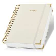 Aesthetic Thick Spiral Notebook Journal For Women In B5 Format - Modern Linen HardcoverRuled Note Book With 300 Lined Pages -For Writing And Staying Organized At Work Or School Beige - 多色52 - 查看 1