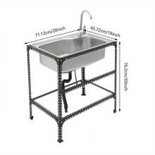 YUNRUX Kitchen Sinks - Silver - View 3