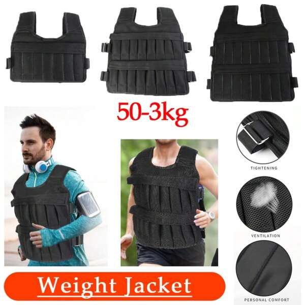 50-3kg Loading Weight Vest Sand Clothing Running Boxing Training Workout Strength Training Running Fitness