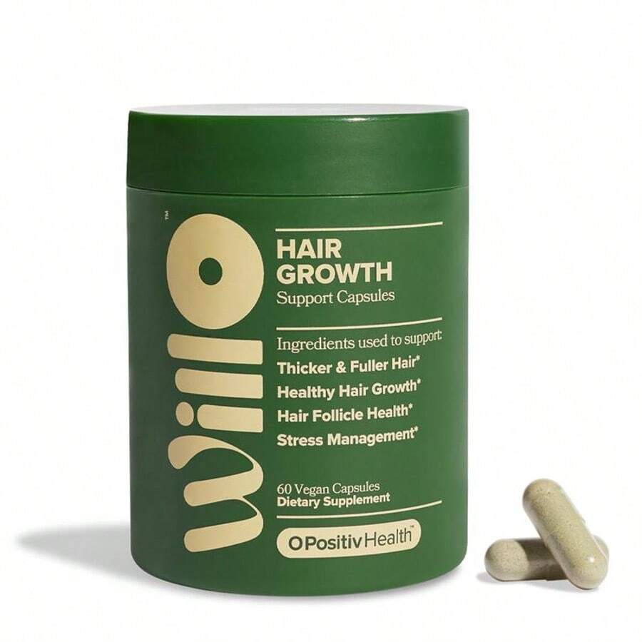 WILLO Hair Growth Support Capsules | Vitamin C, D3 & E | Fills Nutritional Gaps For Healthy Hair Regrowth - 1 件 - 查看 1