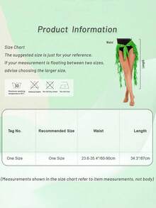 泰国/阿拉伯舞蹈裙女性感肚皮舞臀巾束腰舞女裙女表演服装流苏 - 均碼 - 查看 9