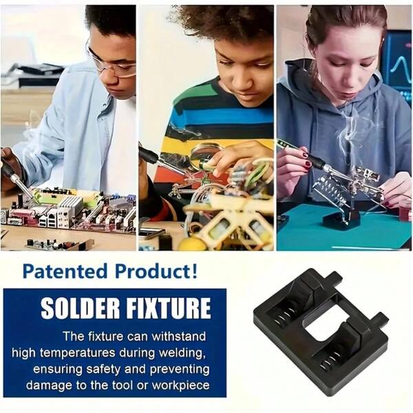 1 pièce de pince à souder professionnelle, design à ressort, produit breveté, mini station de soudage réglable, pince à fils, accessoire de fer à souder, serrage et libération rapides du connecteur de fils, pince à souder multifonctionnelle et accessoire de soudage pour les travaux de construction, électriques et de rénovation, cadeau unique pour les amis et les étudiants