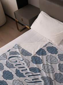 1 cobertor de flanela com texto personalizado, confortável para cochilos no escritório, presentes para o dia das mães/pais, cobertor de cama