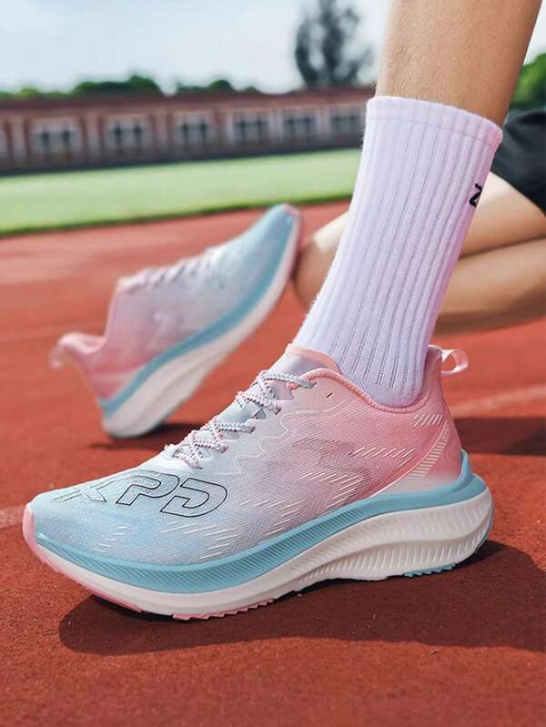 Couples Full-Length Carbon Board Running Shoes, Men & Women Professional Cushioning Competition Sneakers, Men's Breathable Comfortable Lightweight Non-Slip Shock Absorbing Casual Sports Shoes, Women's Outdoor Lace-Up Non-Slip Breathable Running Shoes For Spring/Summer, Plus Size