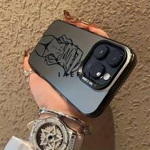 funda de teléfono Funda de teléfono Curve para, S22FE, S23, S24, S22PLUS, S23ULTRA, S23ULTR, iPhone16, 15 14 13 12 11 Pro X XSMAX 8 Plus.SE2 Cubierta trasera anti-caída - Negro - Ver 8