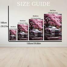 1 tấm áp phích in tranh sơn dầu trừu tượng chủ đề xe cộ hiện đại phong cách xe thể thao JDM và hoa anh đào - Tranh trang trí tường hiện đại, tranh trang trí tường nhà dành cho những người yêu thích xe hơi và hoa anh đào. Tranh treo tường phù hợp để trang trí nội thất, trang trí phòng ngủ, trang trí phòng khách, trang trí hành lang, trang trí văn phòng và các loại trang trí tường khác. Có thể dùng làm quà tặng trang trí nhà cửa cho bạn bè - Khung tùy chọn - Nhiều màu - Xem 12