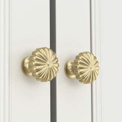 1-10Pack Gold Cabinet Knobs Dresser Knob For Drawer Hardware Handles And Luxury Pulls For Cabinets Zinc Alloy, For Drawer, Wardrobe, Cabinet Door, Kit