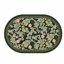 1/3pcs Set Dekorasi Rumah Motif Daun Vintage, Keset Anti Selip Penyerap Air untuk Kamar Mandi, Keset Mandi Motif Vintage dari Gel Silika, Keset Kaki Penyerap Air Bentuk U untuk Toilet & Wastafel, Ketebalan 2,5mm untuk Dekorasi Lorong, Kamar Mandi, Dapur, dan Karpet Dapur - Hijau Retro - View 12