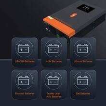 PowMr 6.2KW 4.2KW Hybrid Solar Inverter On Grid Pure Sine Wave Inverter 24V 48V 230V Dual Output With MPPT 120A Solar Charger - 4.2千瓦 24伏 - 查看 2