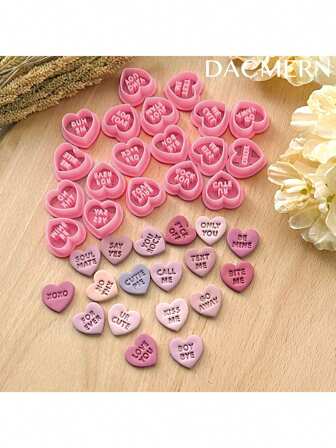 Love Conversation Polymer Clay Cutters, Valentine's Day Clay Earring Cutter For Polymer Clay Jewelry Making, Polymer Clay Stud Earring Stamp Making Tool, Clay Jewelry Making Kit, Clay Earring Molds, Made By PLA, DIY Earring Gift