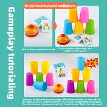 (60Pcs/67Pcs)/Set Family Fast Cup Stacking Game Set, 1-2 Players, Suitable For Birthday Party, Entertainment, Children's Day, Halloween, Christmas, New Year Party Gift Set (Some Accessories Color Random)