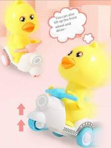1pc Bestselling Squeeze Rubber Duck Toy Car! No Battery Needed, Inertia Driven Super Fun, Boys Love It~ Durable, Cute Design, Great For Kids! Ideal Gift, Hot Selling, Grab It Now! - Multicolor - View 7