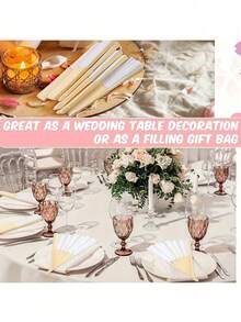 1/3/15/30 pezzi Set di eleganti ventagli bianchi pieghevoli, include biglietto di ringraziamento e sacchetto regalo, ventagli in bambù da tenere in mano adatti come regali per damigelle e decorazioni per matrimoni, perfetti per feste, eventi e accessori estivi - Bianco - Visualizzare 7