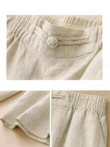 Comfortable, Casual, And Loose Linen Long Pants Suitable For Larger-Sized Women Are The Ideal Choice For Daily Home Wear, Suitable For Spring, Summer, And Autumn Seasons.