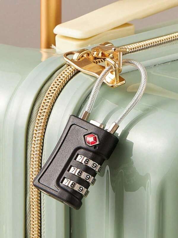1pc TSA Approved Luggage Locks, 3 Digit Password Padlock Suitable For Travel Suitcase Backpack, Travel Luggage Baggage Lock Small Padlock Cabinet Lock House Lock, Safe Box Lock, Summer Travel Essentials, Workout School Supplies, Camping Holiday Essentials