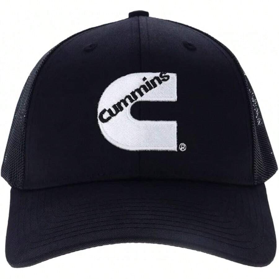 Cummins Trucker Hat - Gorra de béisbol para Hombre y Mujer, Gorra de béisbol con Espalda de Malla, Gorra de Camionero Snapback - Negro - - Ver 1