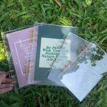 A5 和 A6 可定制透明封面活页夹，6 孔常规，哑光亚克力封面，封面和便携尺寸，替换页可用于学校、办公室、计划器、旅行照片、笔记记录、创意写作、DIY 相册、记事本、旅行日记、现金券等、学校用品、返校