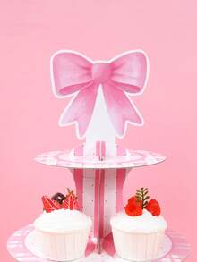 1 bộ giá đỡ bánh hình nơ hồng, giá trưng bày bánh cupcake bằng giấy hình nơ hồng dễ thương, khay bánh nhiều tầng dùng trang trí bánh kem chủ đề nơ hồng, trang trí tiệc nơ hồng, trang trí tiệc mừng em bé, đồ dùng làm bánh tự làm cho bàn tiệc nơ hồng, vật trang trí trung tâm bàn tiệc cưới màu hồng, đồ dùng trang trí tiệc sinh nhật chủ đề nơ hồng, phụ kiện trang trí bánh, quà tặng tiệc sinh nhật, đồ trang trí nơ hồng. - nơ hồng - Xem 7