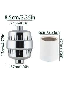 1 件淋浴喷头过滤器，壁挂式硬水淋浴喷头过滤器，带替换滤芯，高效过滤，去除氯和氟化物，抛光镀铬表面，适用于房车、露营车和家庭浴室，耐用的浴室配件，带来清爽的沐浴体验，是送给家人和朋友的绝佳礼物