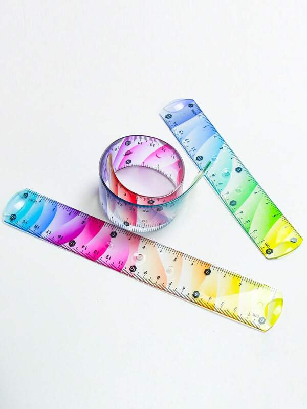 Versatile Soft Ruler - 15cm, 20cm, 30cm Colorful Flexible Measurement Tool, Perfect For Crafting And Drawing, School Supplies, Back To School