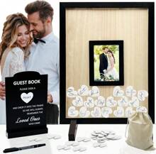 Wedding Guest Book Alternative, Guestbook For Wedding, Wedding Guest Book Alternative, Wedding Guest Book, Baby Shower Registry, Anniversary, Registry Wedding Registry, Funeral, Memories, Black,8532860 - 駝色 - 查看 1