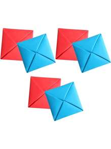 2/4pcs Korean Traditional Game Paper Pulp, Paper Material, Red And Blue Colors, For Family Parties, Team Building, Outdoor Activities