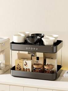 1pc Desktop Storage Rack, Office Kitchen Cup Holder Condiment Rack, Elegant Luxury Cup Organizer - Multicolor - View 9