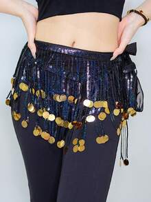 肚皮舞臀巾带亮片，适合肚皮舞者腰链裙，可爱舞台舞蹈服装，女士