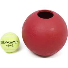 Outward Hound Kyjen 2452 Ball-In-Ball Dog Toy Interactive Puzzle Rubber Tennis Ball Dog Toy, Large, Red - 1 - Xem 10