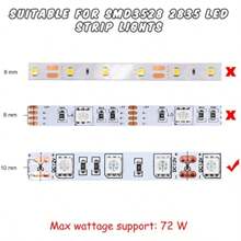 40 Pcs 10 Mm 2 Pin Led Strip Connectors T Shape L Shape Gapless Solderless Lights Extension Connectors Adapter For 3528 2835 Smd Rgb Led Strip Light - 11 - 查看 6